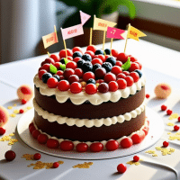 Préparer un gâteau garni de promesses